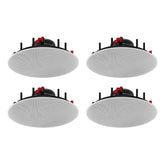 4x Monacor EDL-82HQ 8" 100V Coaxial Ceiling Speaker 30W RMS PA System Flushfit